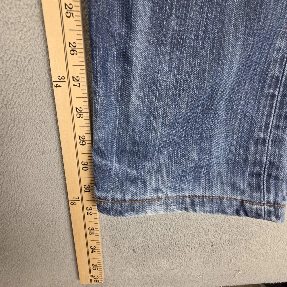 Vintage‎ Levis 504 Jeans Mens Blue Straight Engineered Altered Hem Fits 34x32